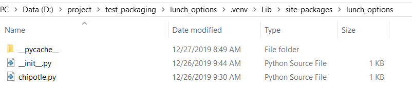 in site-packages, the fastfood folder is missing